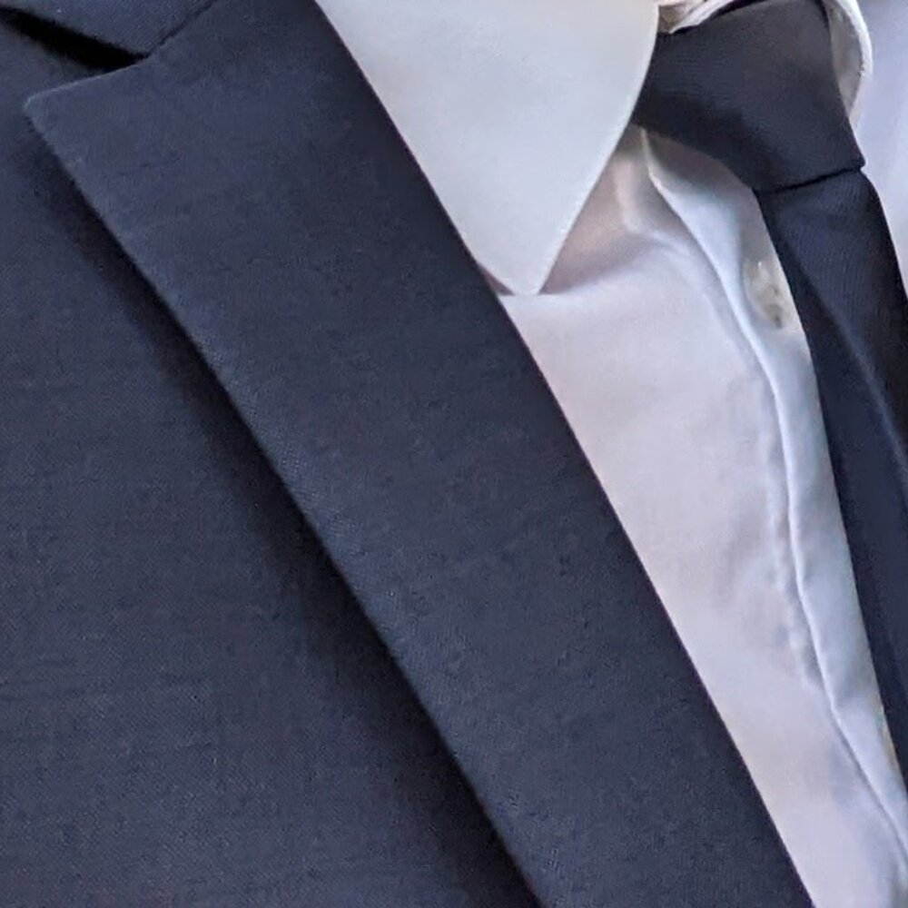 Bar III Wool & Wool blend navy blue suit